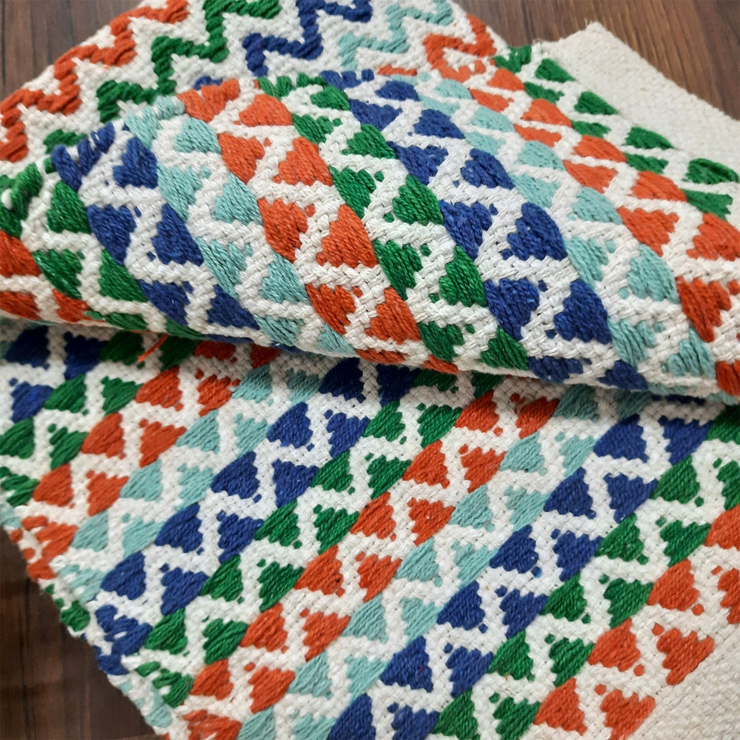 Avioni Lux Handloom Cotton Designer Multicolor Durries- 90cm x 150cm (~3×5 Feet)