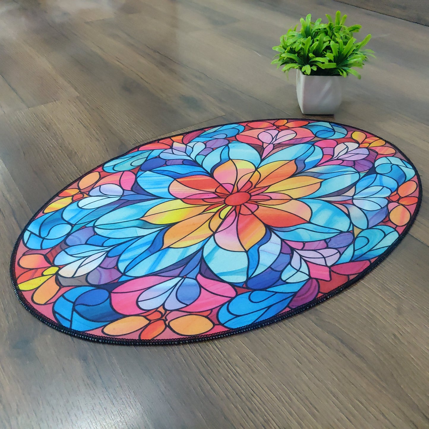 Avioni Oasis Collection |Anti-Slip, Washable, Premium Floral Print | Floor Mat/Bath Mat | Bath Mats-40x60 cms (Set of 3 Pieces)