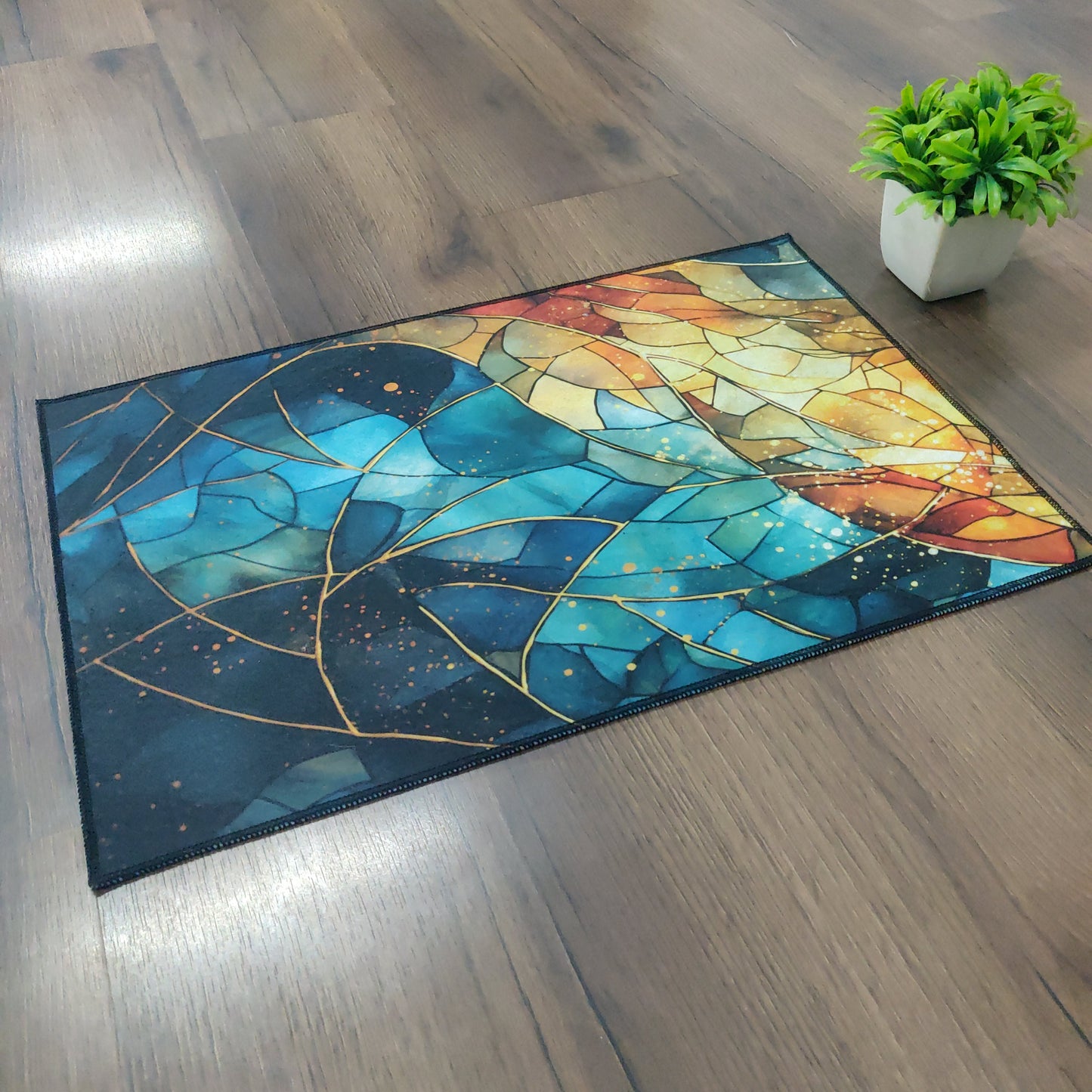 Avioni Oasis Collection |Anti-Slip, Washable, Premium Rectangular Moden Art Print | Floor Mat/Bath Mat | Bath Mats-40x60 cms (Set of 3 Pieces)