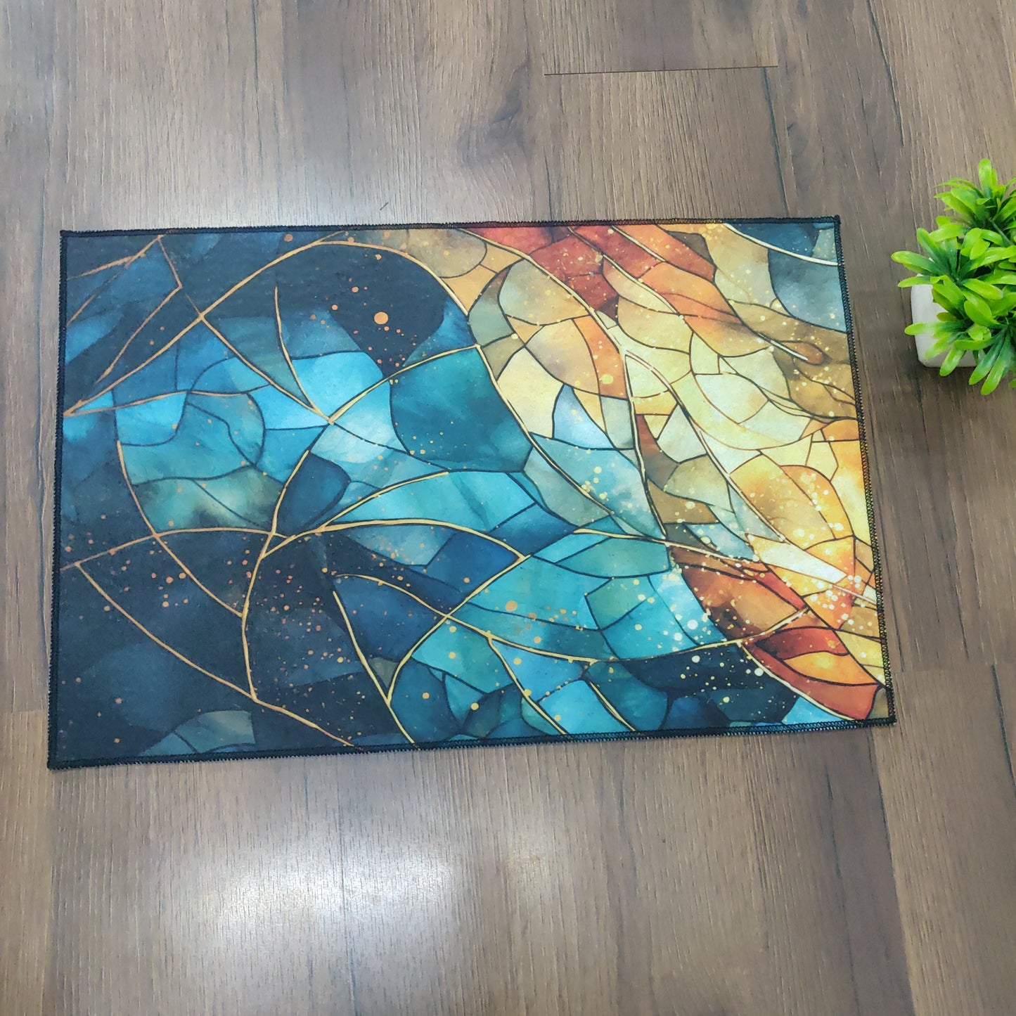 Avioni Oasis Collection |Anti-Slip, Washable, Premium Rectangular Moden Art Print | Floor Mat/Bath Mat | Bath Mats-40x60 cms (Set of 3 Pieces)