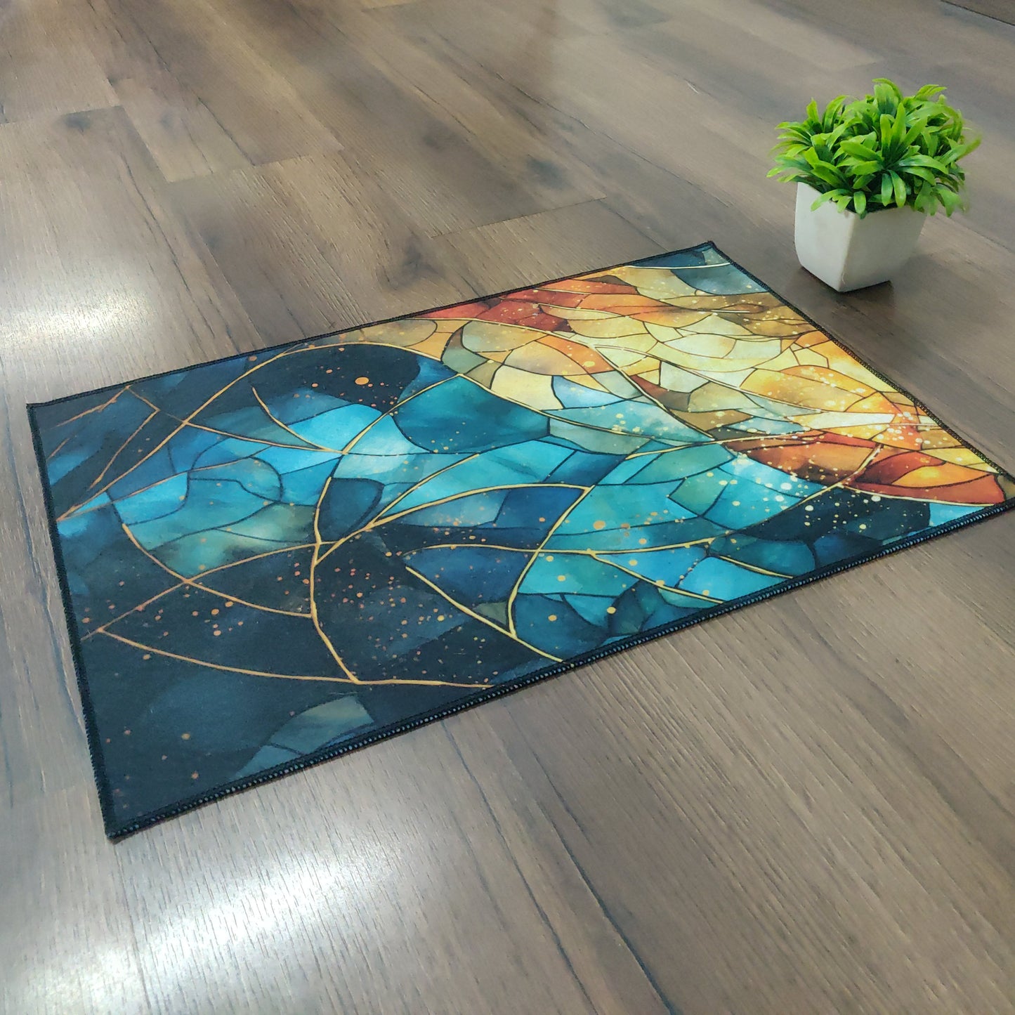 Avioni Oasis Collection |Anti-Slip, Washable, Premium Rectangular Moden Art Print | Floor Mat/Bath Mat | Bath Mats-40x60 cms (Set of 3 Pieces)