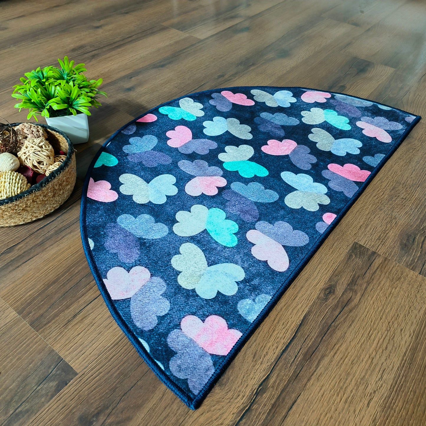 Avioni Home | Crescent Collection | Floor Mats in Butterfly Design Multi Colour | Anti Slip, Durable & Washable | Outdoor & Indoor