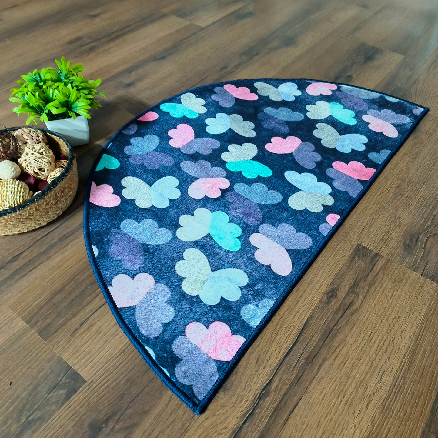 Avioni Home | Crescent Collection | Floor Mats in Butterfly Design Multi Colour | Anti Slip, Durable & Washable | Outdoor & Indoor