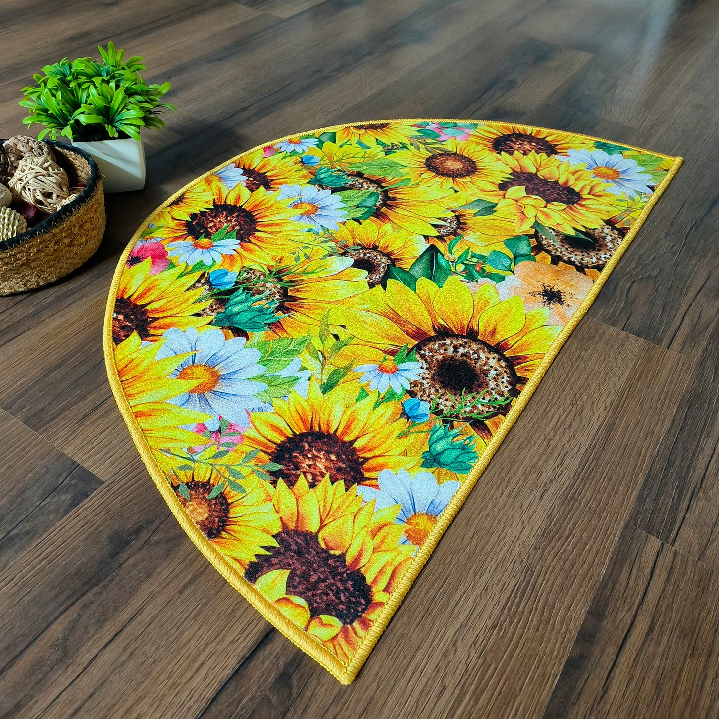 Avioni Home | Crescent Collection | Floor Mats in Flower Design Multi Colour | Anti Slip, Durable & Washable | Outdoor & Indoor