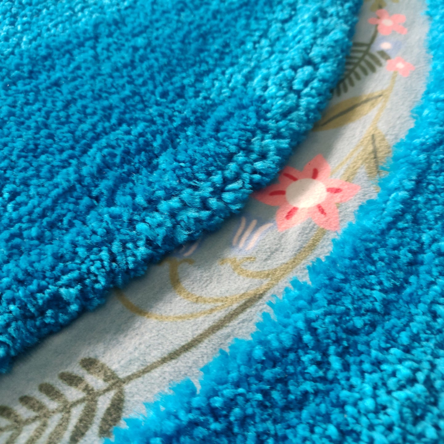 Avioni Home| Zengrove Floormat Collection | Soft Shaggy Oval Shape Floor mat /Door Mat | Turquoise | Fluffy & 10mm Thick Mat | 40 x 60 CM