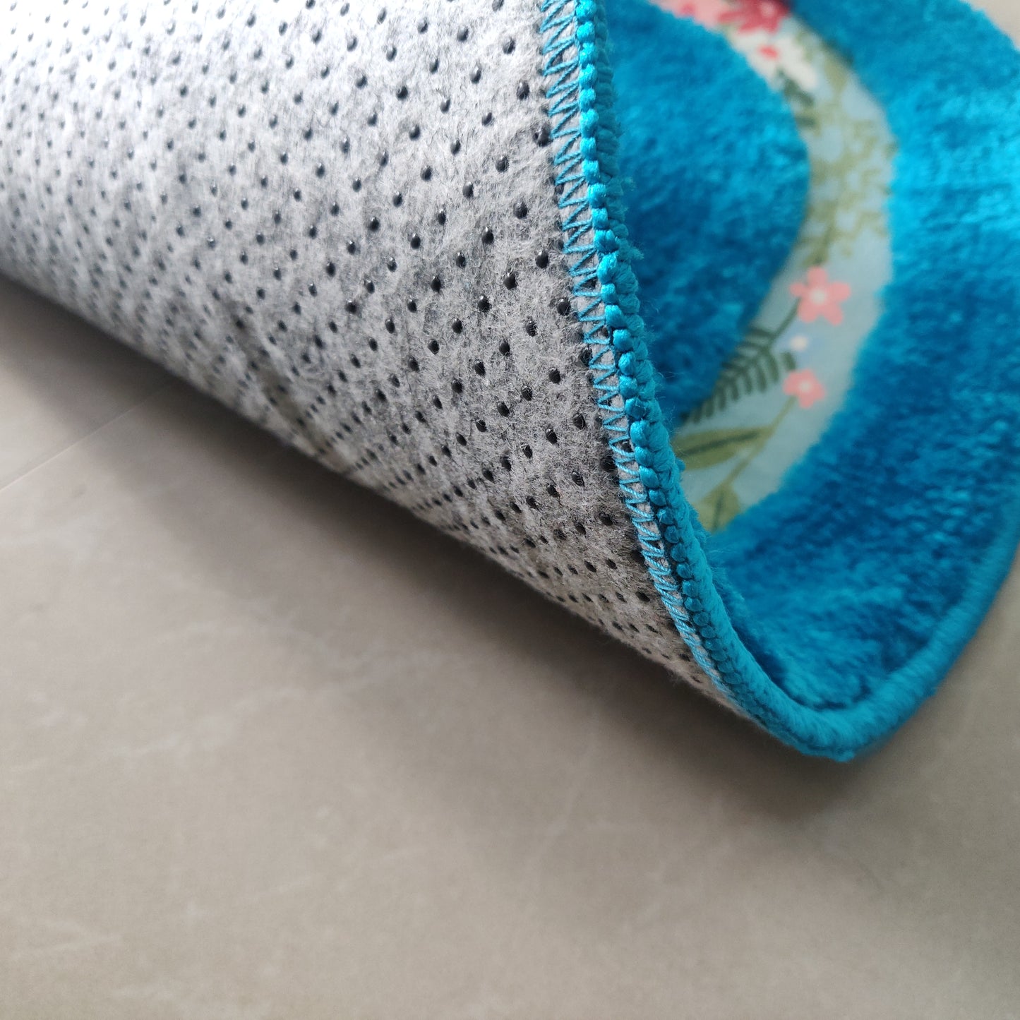 Avioni Home| Zengrove Floormat Collection | Soft Shaggy Oval Shape Floor mat /Door Mat | Turquoise | Fluffy & 10mm Thick Mat | 40 x 60 CM