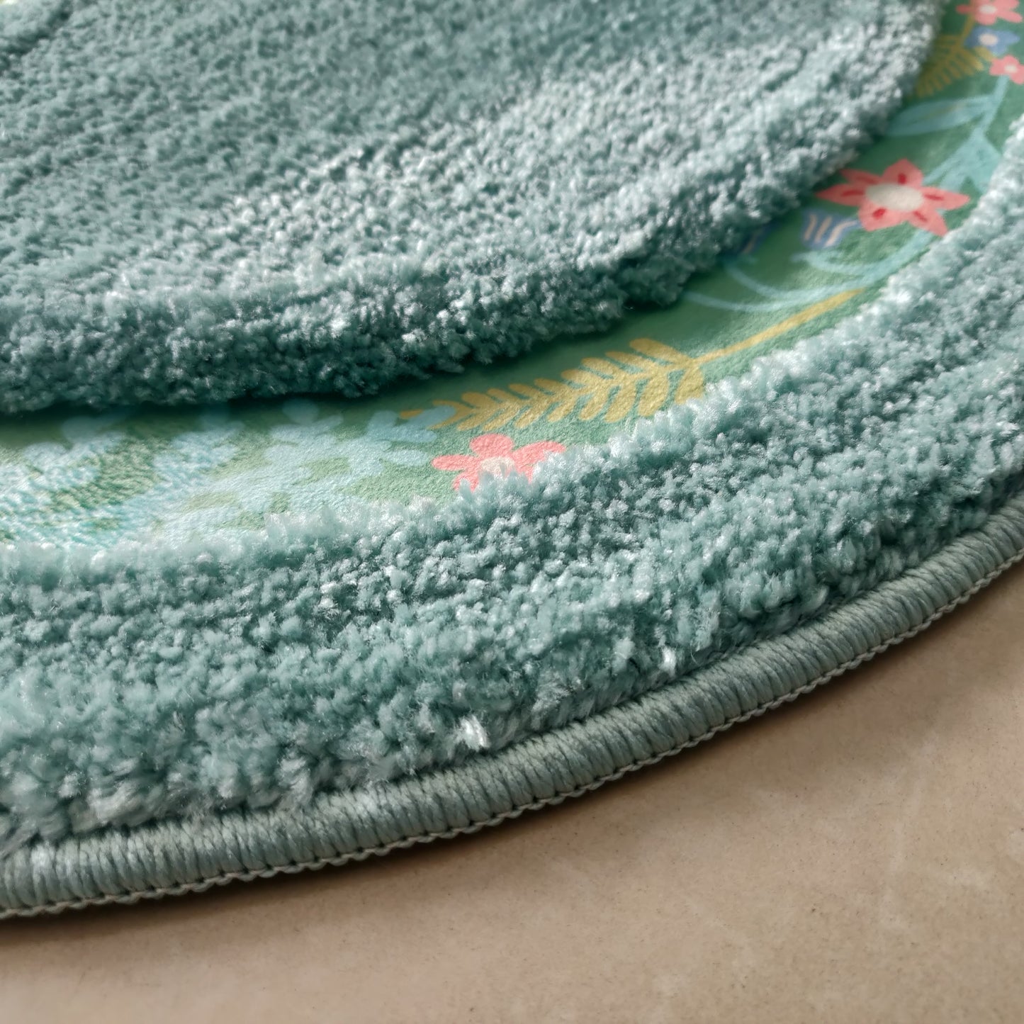 Avioni Home| Zengrove Floormat Collection | Soft Shaggy Oval Shape Floor mat /Door Mat | Aqua | Fluffy & 10mm Thick Mat | 40 x 60 CM