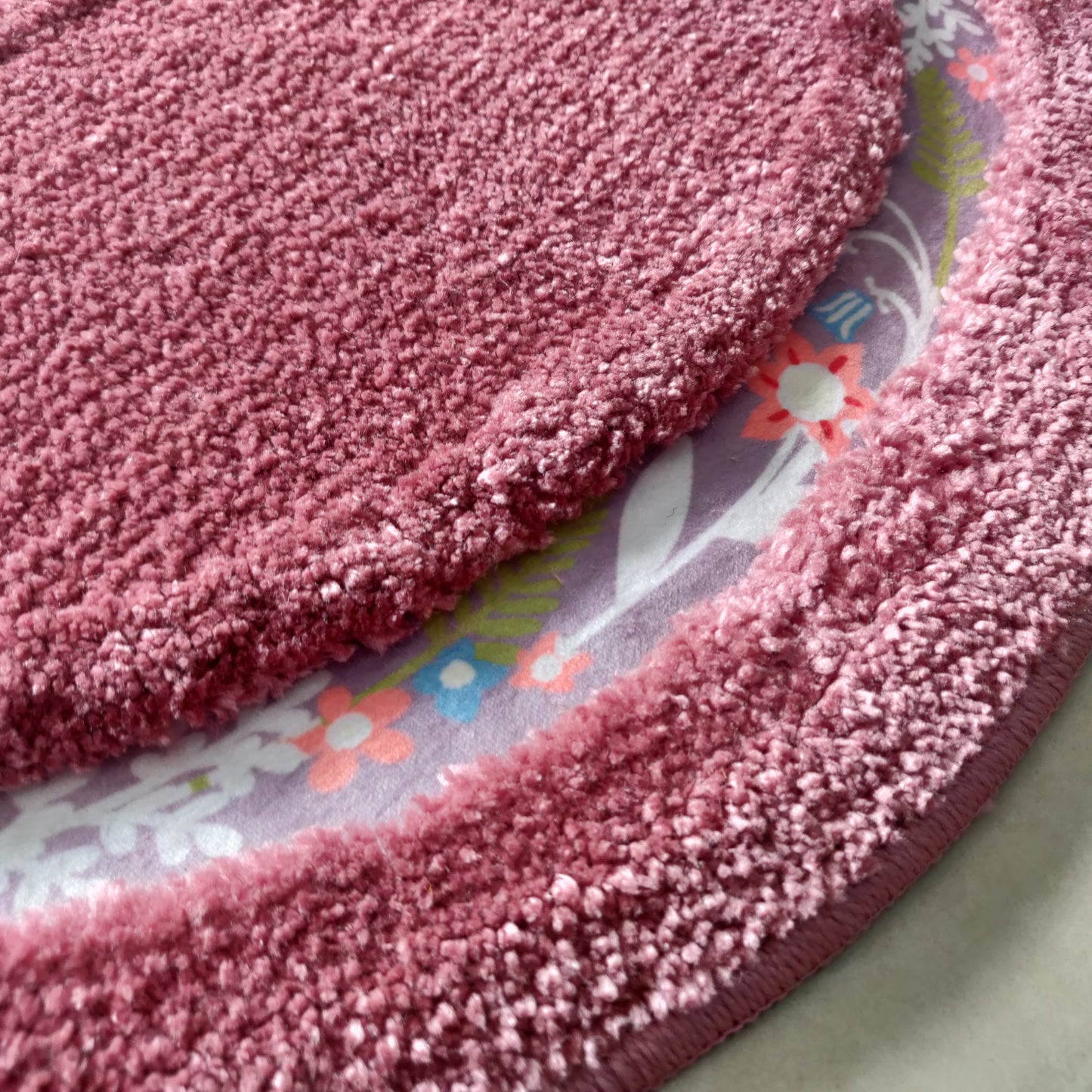 Avioni Home| Zengrove Floormat Collection | Soft Shaggy Oval Shape Floor mat /Door Mat | Wine Pink | Fluffy & 10mm Thick Mat | 40 x 60 CM