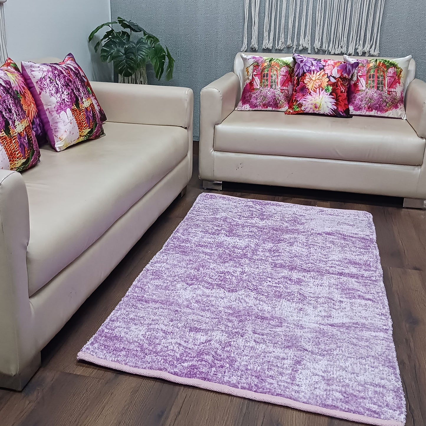 Avioni Handloom Rugs by Master Artisans | Soft Touch | Home Washable | Purple | Reversible