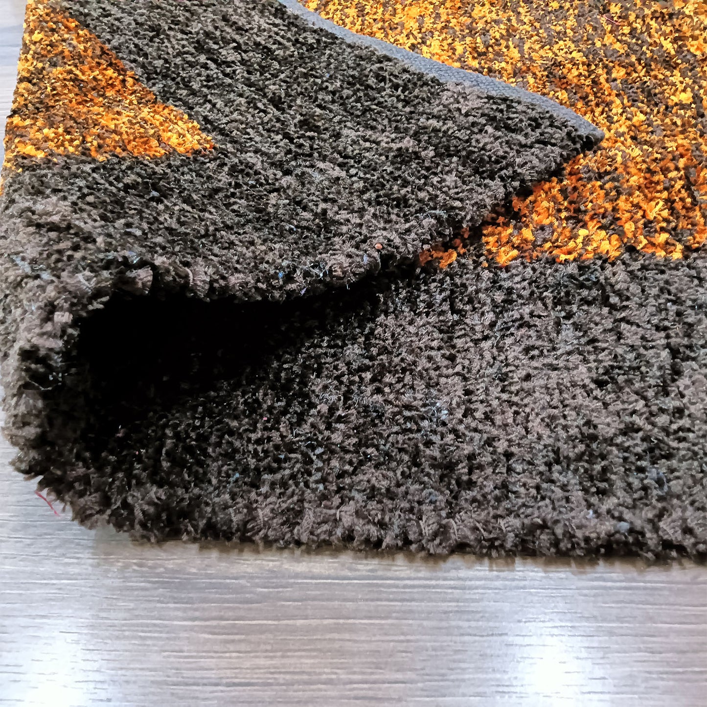 Avioni Handloom Cut Shuttle Rugs | Master Artisans Work | Feather like Luxurious Silk Soft Touch | Home Washable | Coffee and Gold Yellow | Reversible