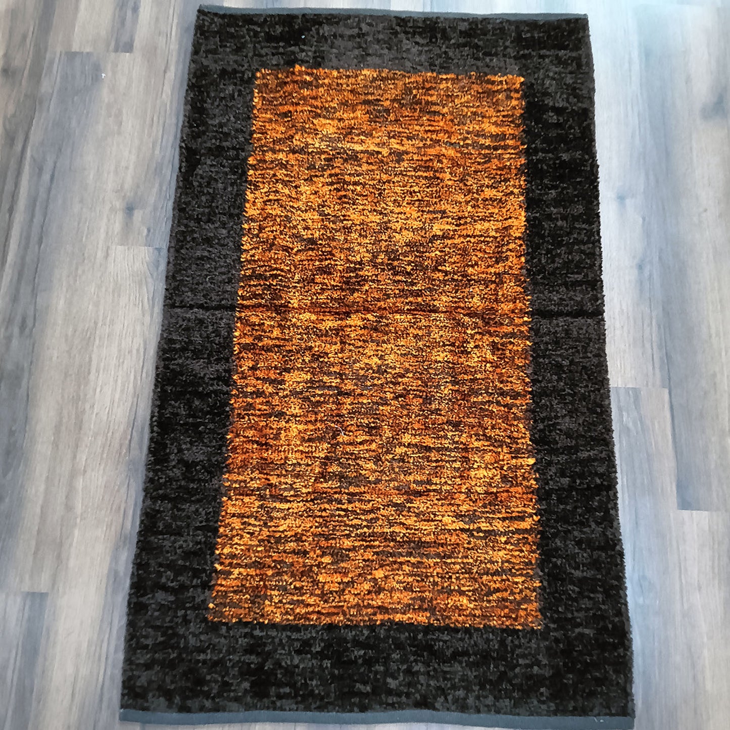 Avioni Handloom Cut Shuttle Rugs by Master Artisans | Feather like Luxurious Silk Soft Touch | Home Washable | Border Design in Coffee and Beige Gold | Reversible - 3 feet x 5 feet (90 cm x 150 cm)