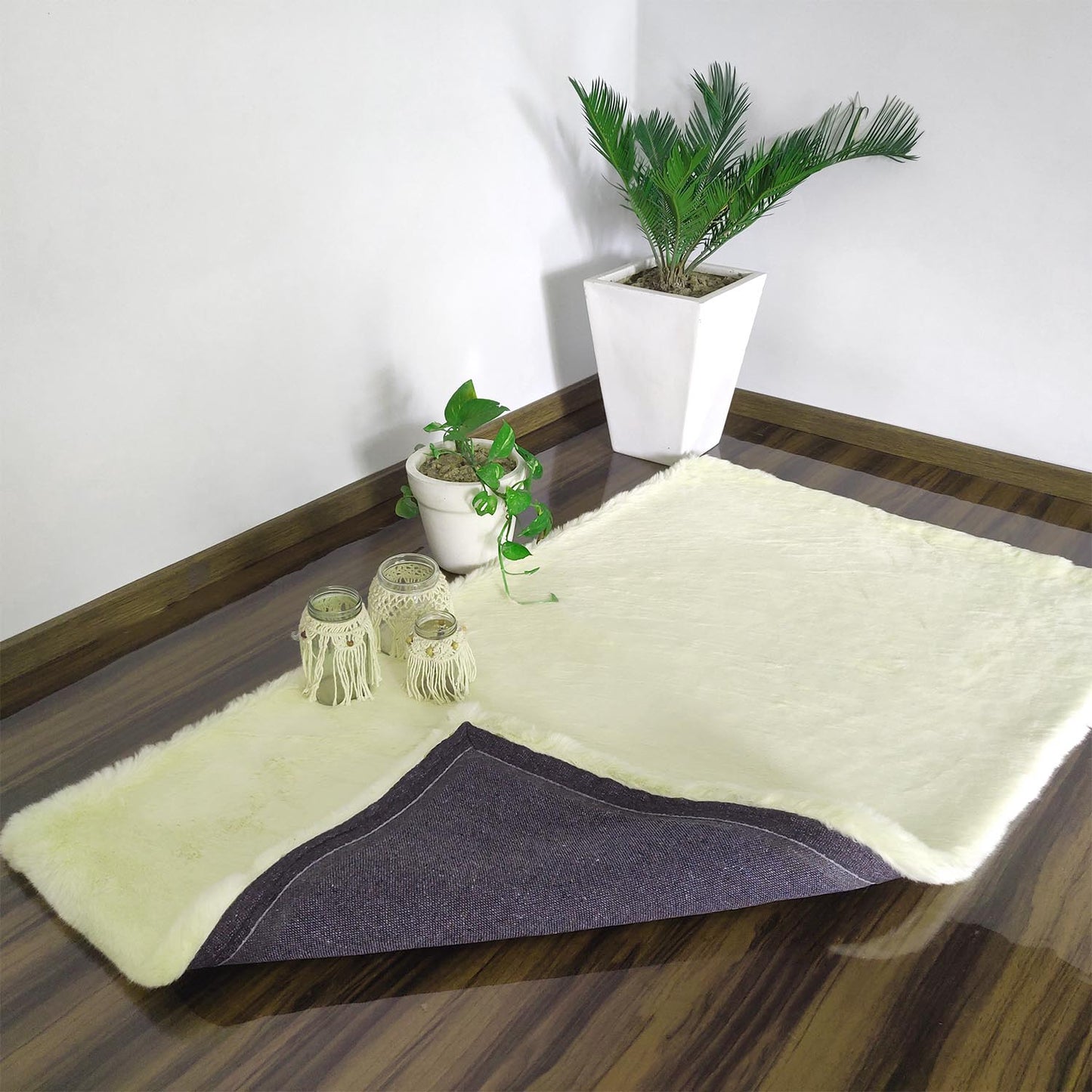 Soft Shaggy Premium Super Soft Faux FurLuxury Rugs – Cream – Avioni Carpets