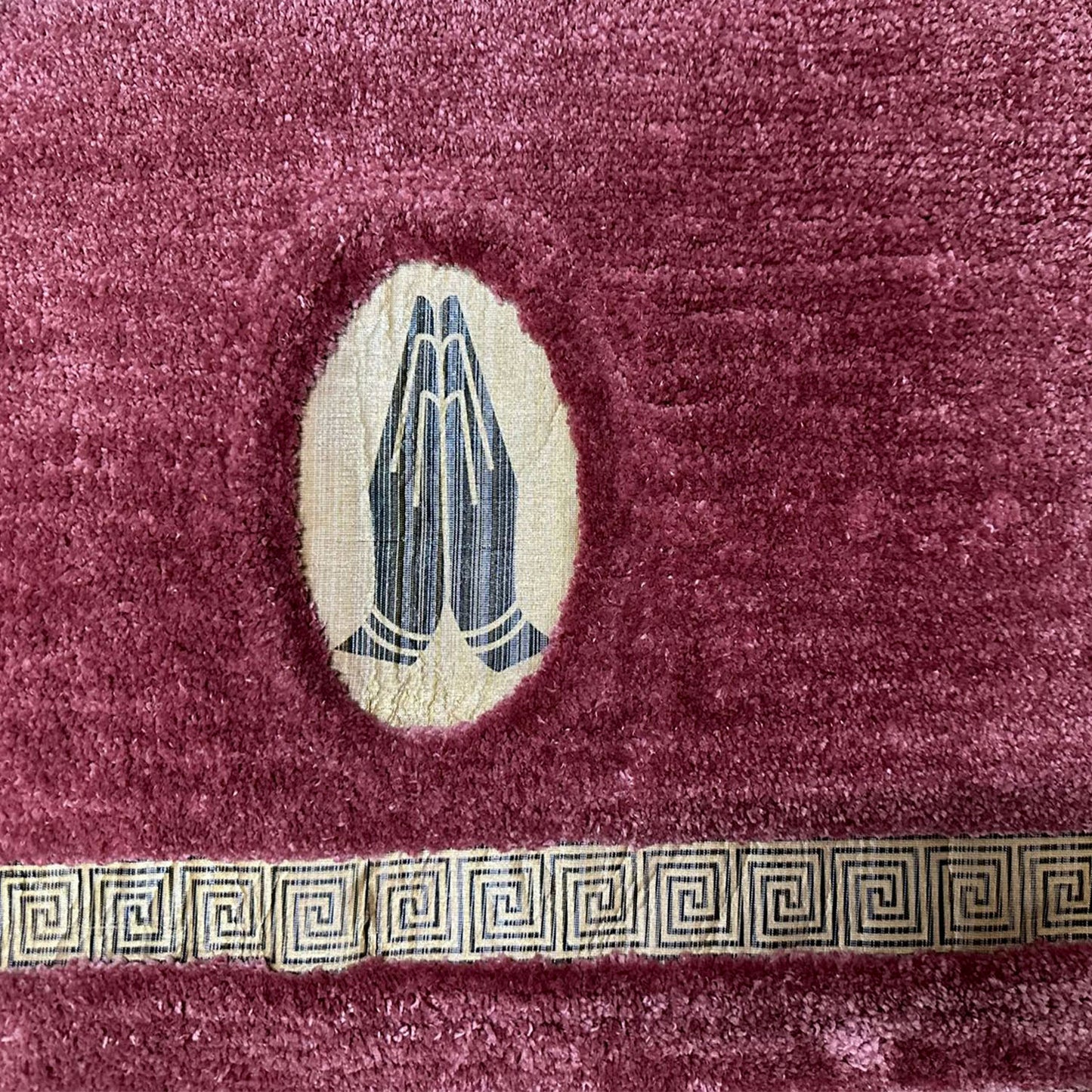 Avioni Divine Collection | Luxury Golden/Silver Touch Tufted Rug Blush Pink In Beautiful-Nameste Soft And Plush Handmade Door Mats |~25mm thick | BathMats -45x75 cms