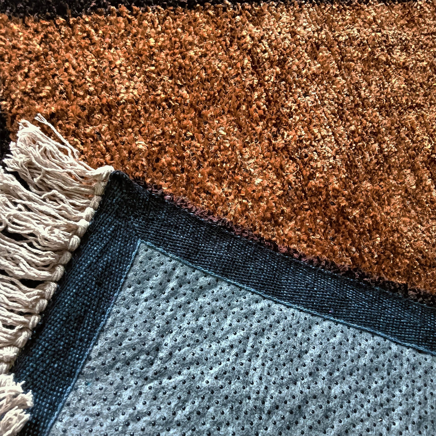 Avioni Faux Silk Carpets for Living Room/Pooja Room - Exclusive "Cut Shuttle" Hand loom Piece- Neo Modern Collection Brown And Coffee Carpet/Rug – 90cm x 150cm (~3×5 Feet)