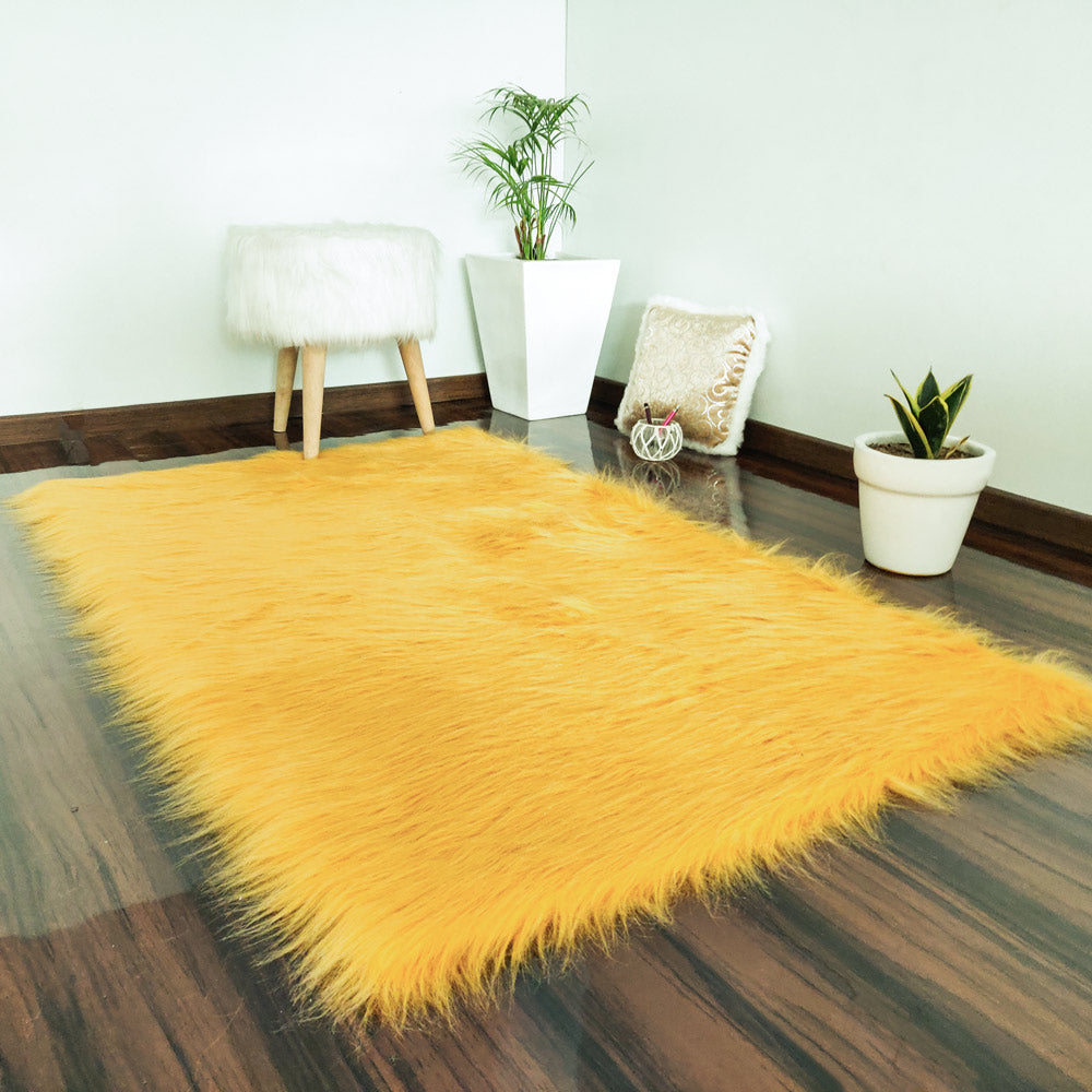 Soft Shaggy Rugs – Fluffy Rug – Brown Premium Long Faux Fur – Avioni Carpets