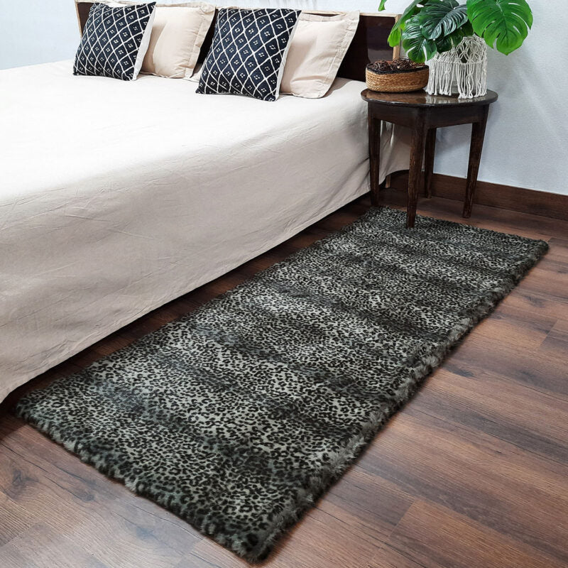 Loomkart – Luxury Animal Print Avioni Ultra Soft Cozy Faux Fluffy Fur Carpet for Bedroom/Hallway/Pooja Room-Easily Hand Washable- 60X150cm