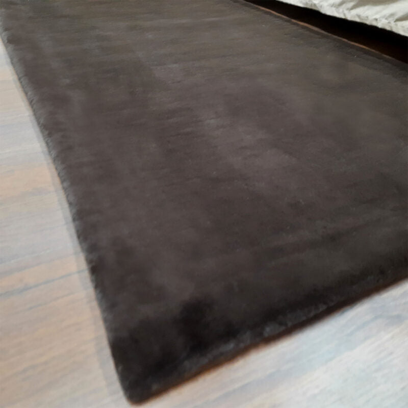 Loomkart – Avioni Ultra Soft Dark Brown Cozy Faux Fluffy Fur Carpet for Bedroom/Hallway/Pooja Room-Easily Hand Washable- 60X150cm