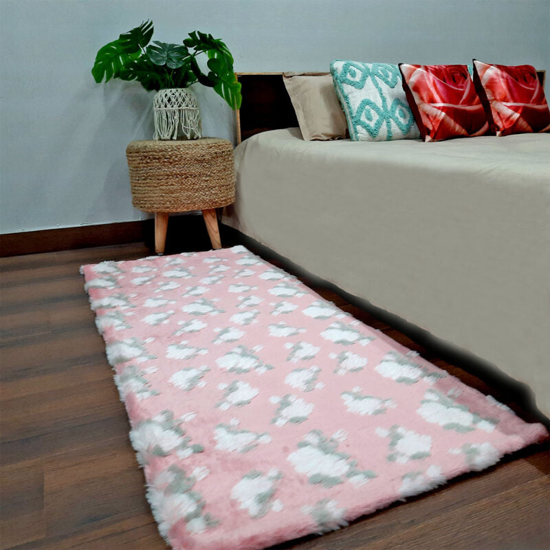 Loomkart – Avioni Ultra Soft Cozy Faux Fluffy Fur Carpet for Bedroom/Hallway/Pooja Room-Easily Hand Washable- 60X150cm