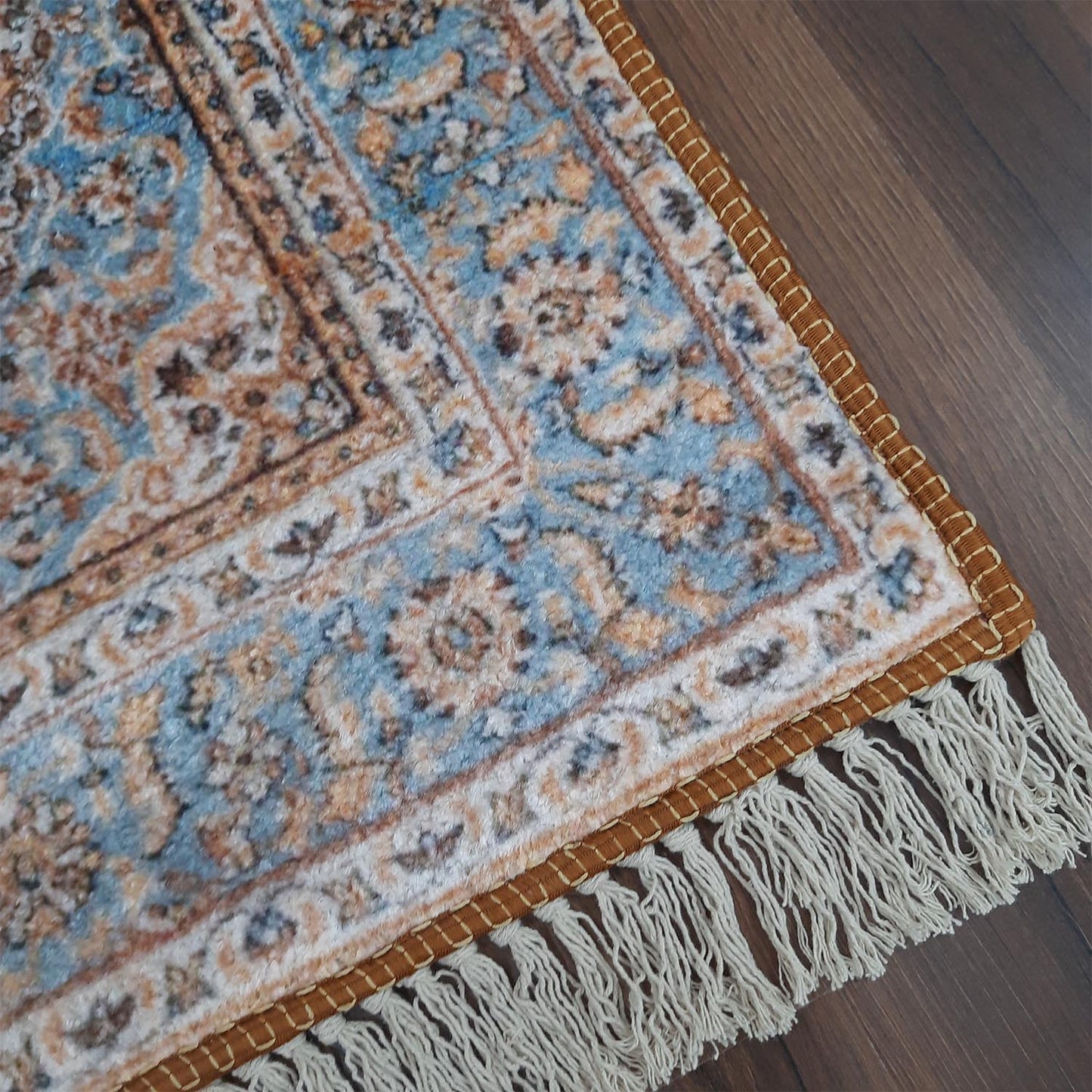 Silk Carpet Persian Design Collection Light Blue Beige – Living Room Rug -Avioni