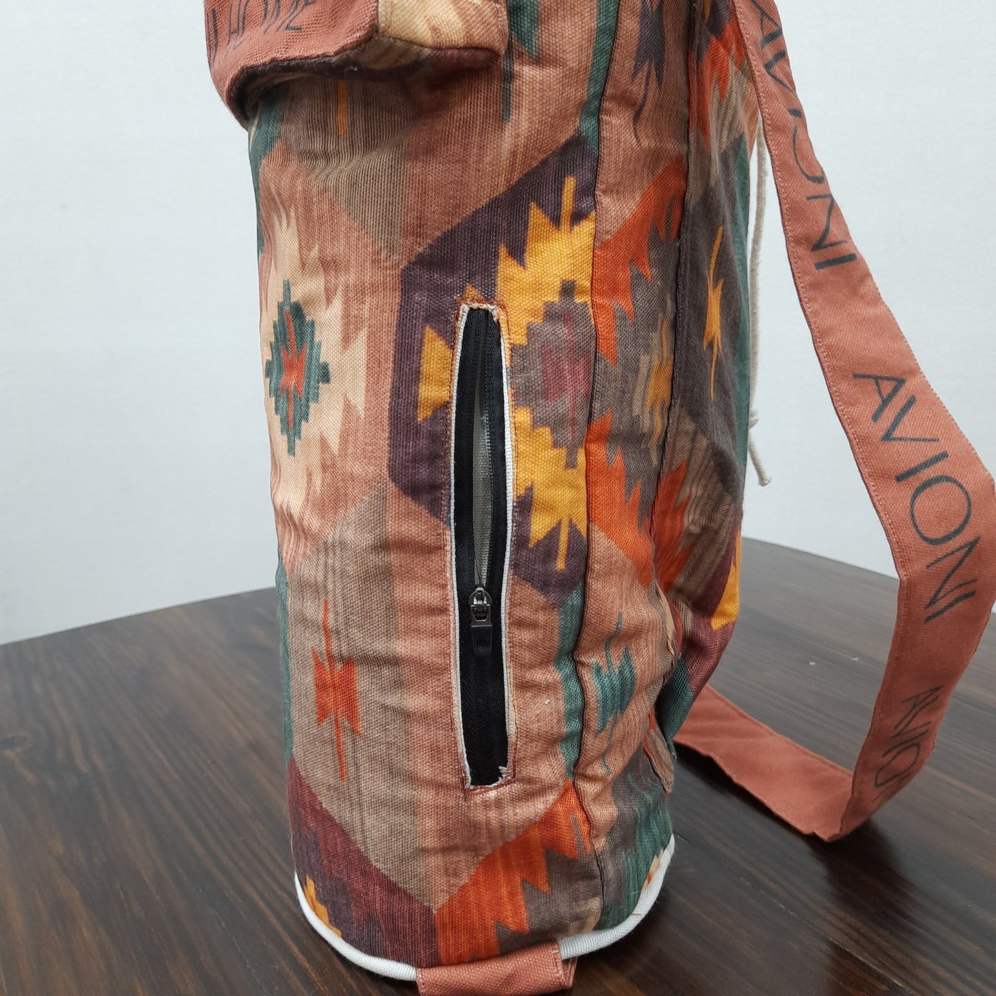 Avioni Yoga Mat Canvas Bag, Full Easy Access Zip Cover & Multi Functional Storage Pockets /68 cm x 50cm (~27″ x 20″)