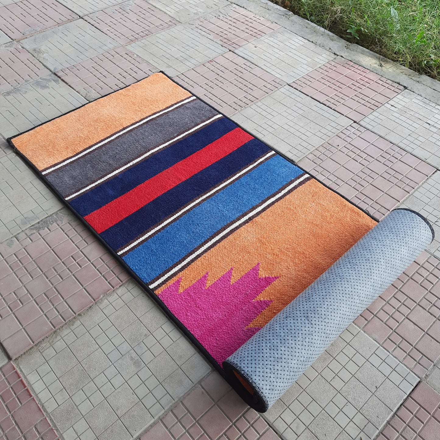 Avioni Luxury Soft Premium 100% Chenille Multi Color Yoga Mat 60cm x 180cm (~2×6Feet)