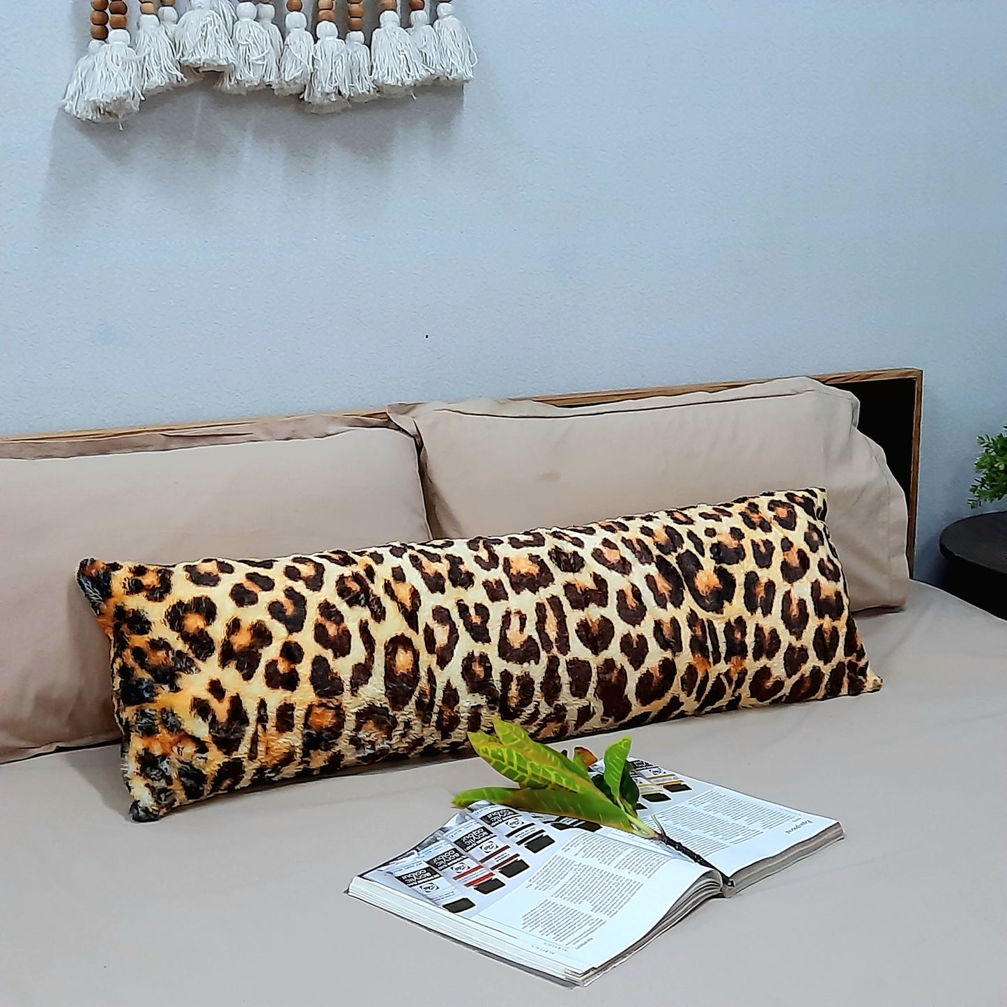 Avioni Soft Fluffy Plush Faux Fur CozyChic Cuddle Pillow| Animal Print| 40 x 13 inches (100 x 33 cms)