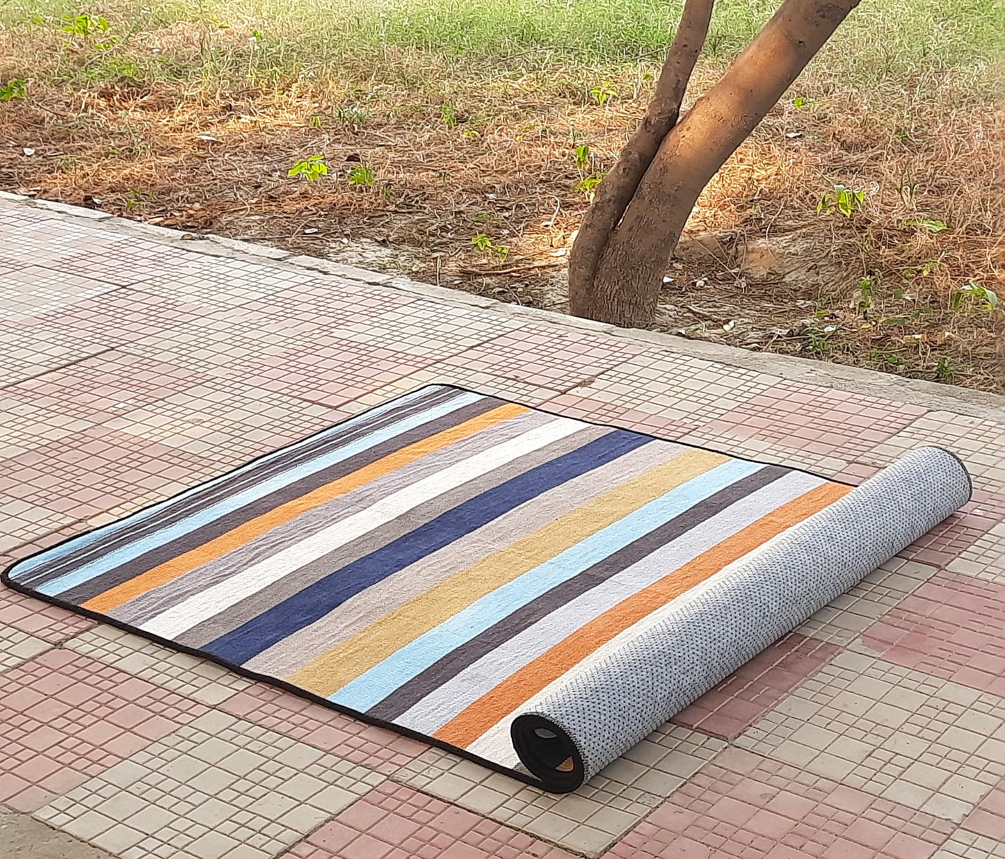 Avioni Luxury Soft Premium 100% Cotton Multi Color Yoga Dhurry 90cm x 150cm (~3 feet x 5 feet)