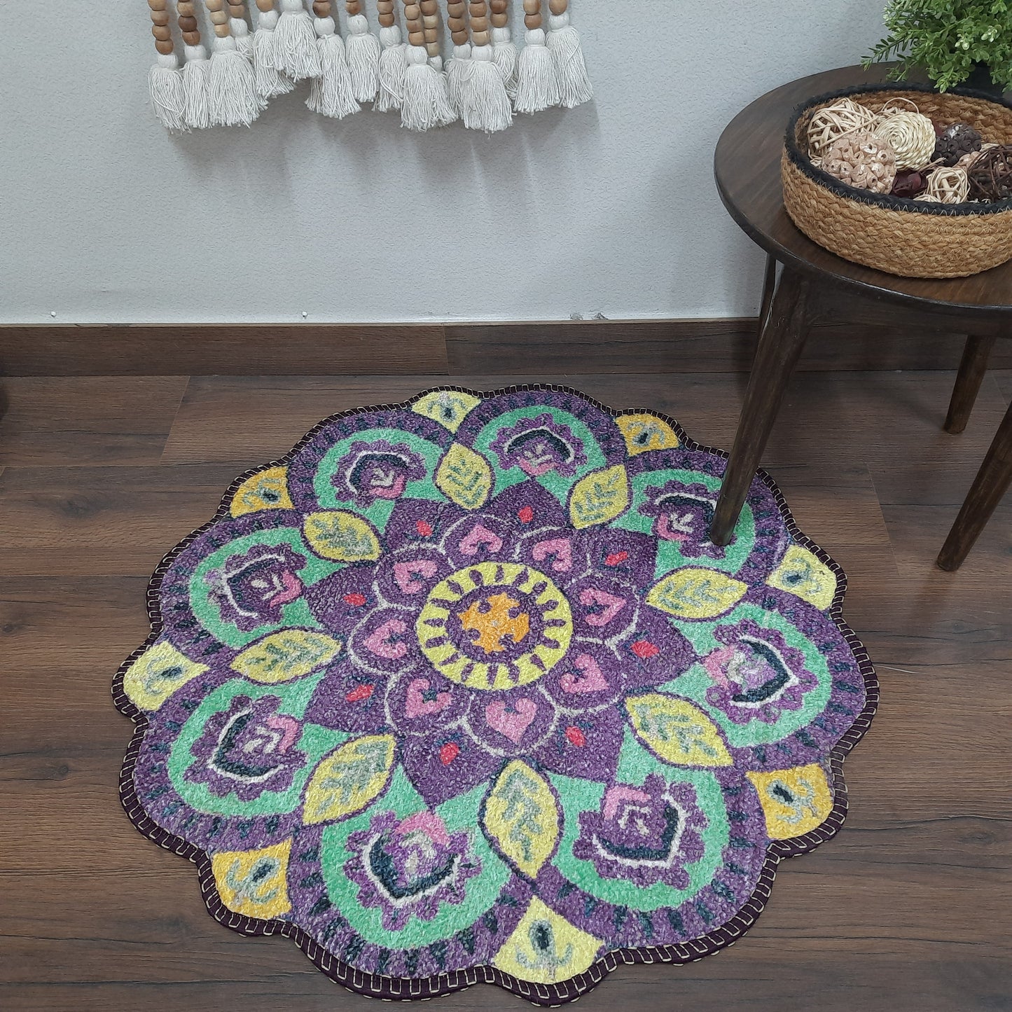 Avioni Home Floor Mats in Beautiful Traditional  Design Rangoli Colors | Anti Slip, Durable & Washable | Outdoor & Indoor