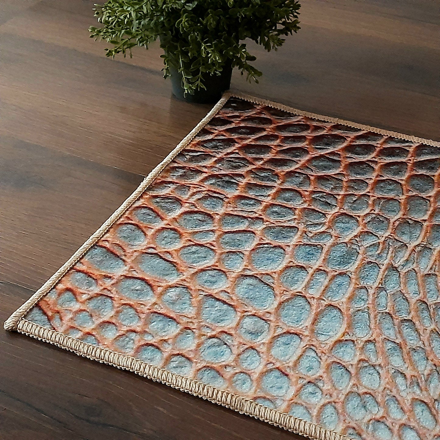 3D Earthy Eliments Rectangle mat By Avioni Home | Anti Slip, Durable & Washable | Outdoor & Indoor