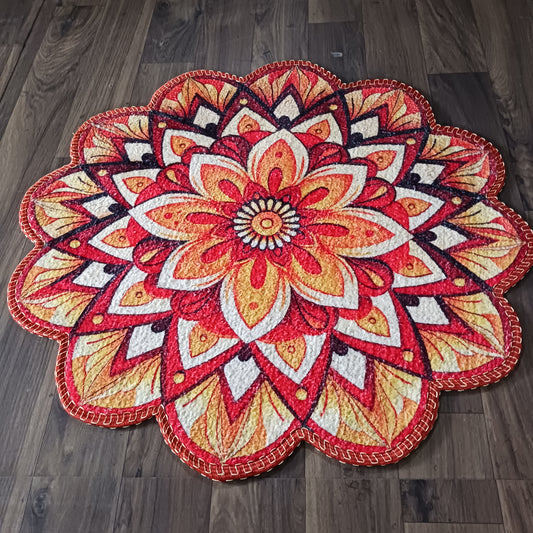 Avioni Home Floor Mats in Beautiful Traditional Rangoli Colors | Anti Slip, Durable & Washable | Outdoor & Indoor