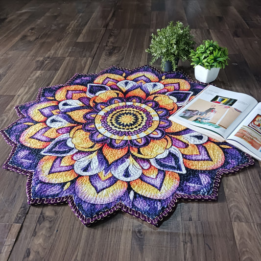 Avioni Home Floor Mats in Beautiful Traditional Rangoli Colors | Anti Slip, Durable & Washable | Outdoor & Indoor