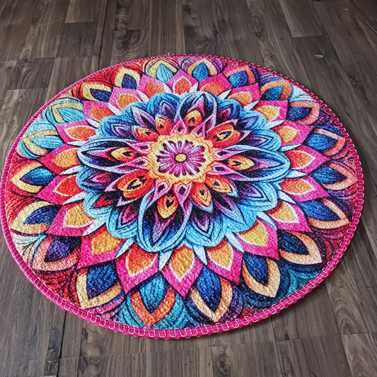 Avioni Home Floor Mats in Beautiful Traditional Rangoli Colors | Anti Slip, Durable & Washable | Outdoor & Indoor