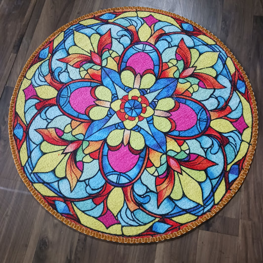 Avioni Home Floor Mats in Beautiful Traditional Rangoli Colors | Anti Slip, Durable & Washable | Outdoor & Indoor