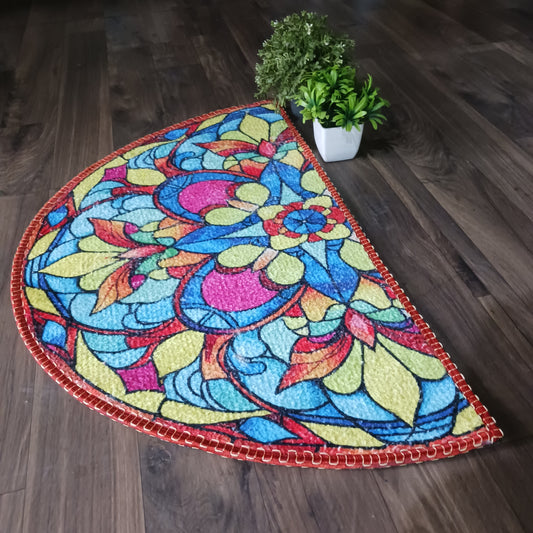 Avioni Home Floor Mats in Beautiful Rangoli Design | Anti Slip, Durable & Washable | Outdoor & Indoor