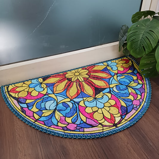 Avioni Home Floor Mats in Beautiful Rangoli Design | Anti Slip, Durable & Washable | Outdoor & Indoor