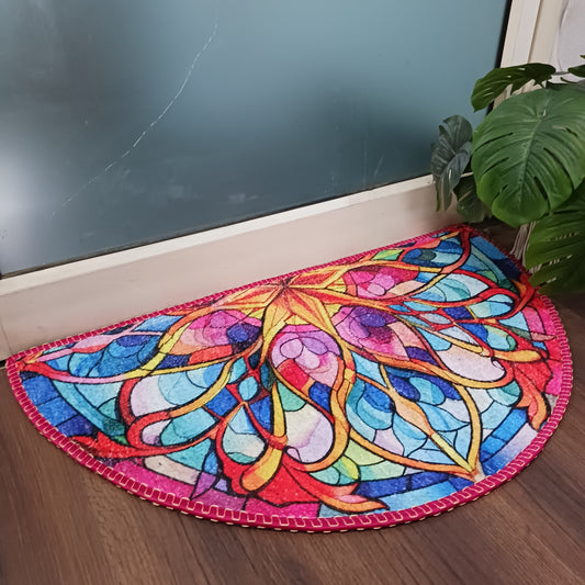 Avioni Home Floor Mats in Beautiful Rangoli Design | Anti Slip, Durable & Washable | Outdoor & Indoor