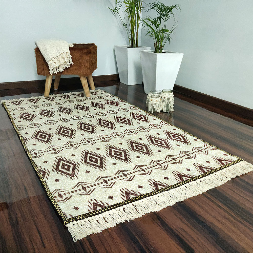 Avioni Carpets for Living Room – Neo Modern Collection Coffee- Beige Carpet/Rug – 90cm x 150cm (~3×5 Feet)