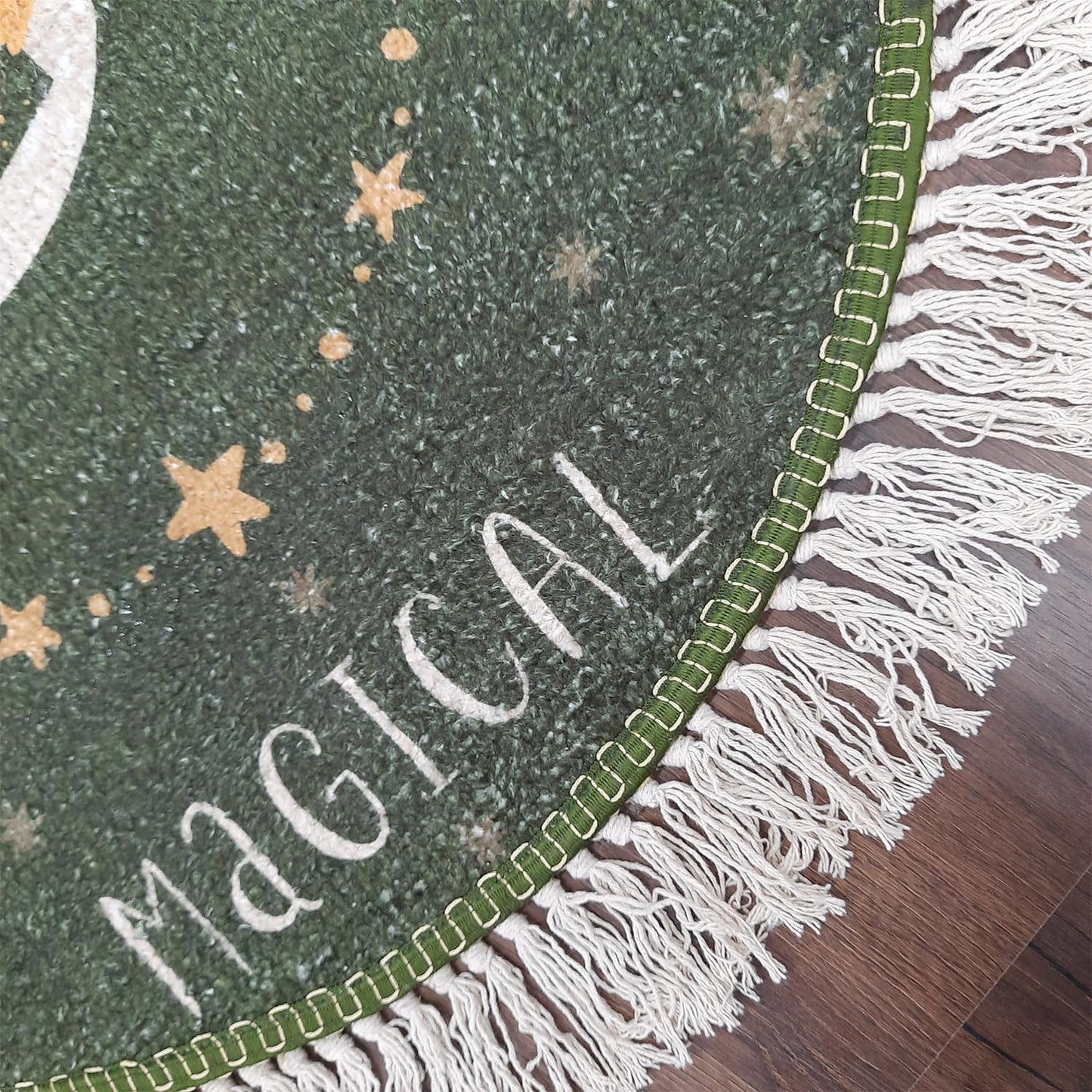 Avioni Kids Faux Silk Carpet – Magic Series – Contemporary Round Rug – “You are something magical”