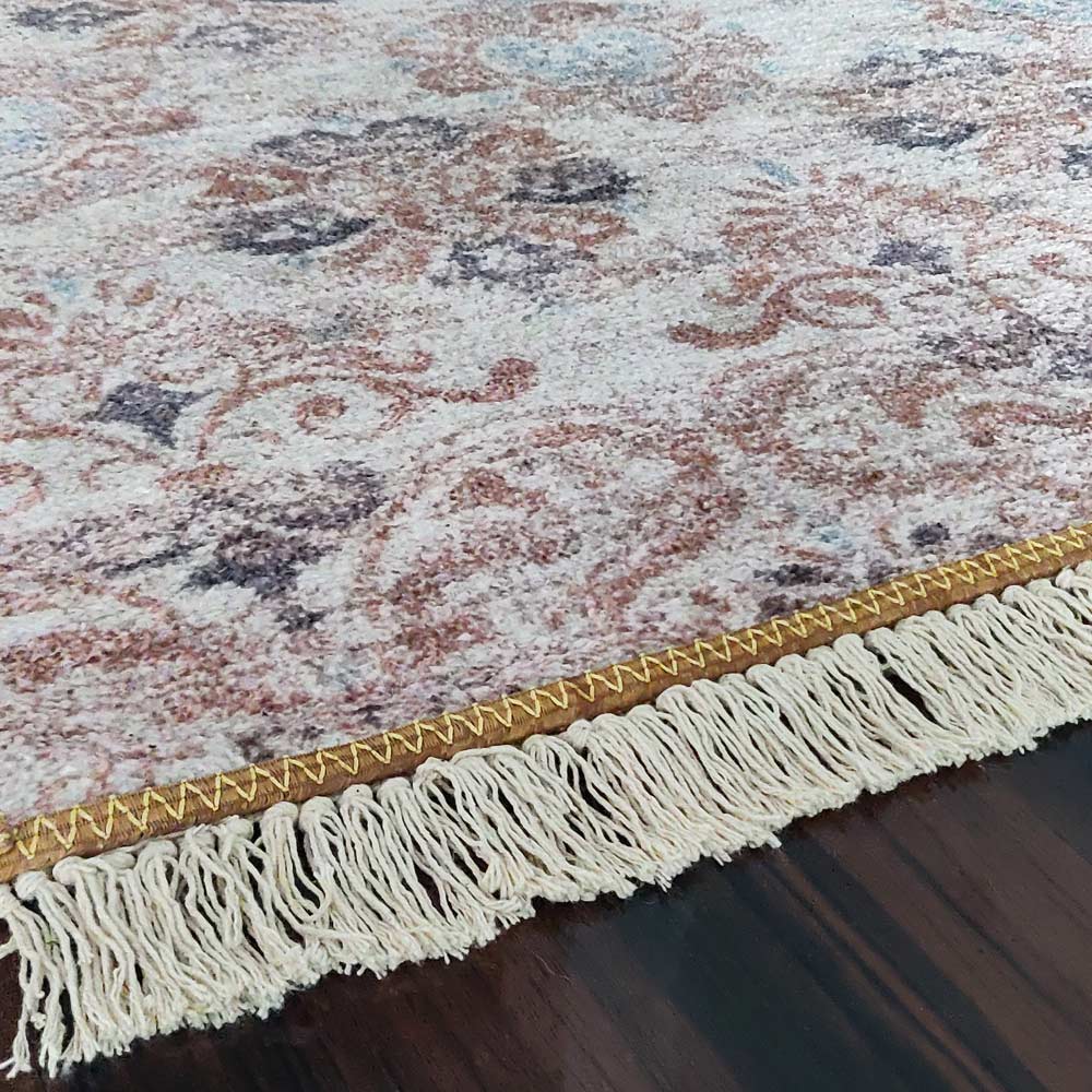 Silk Carpet Ethnic Premium Living Room Rug Beige -Avioni