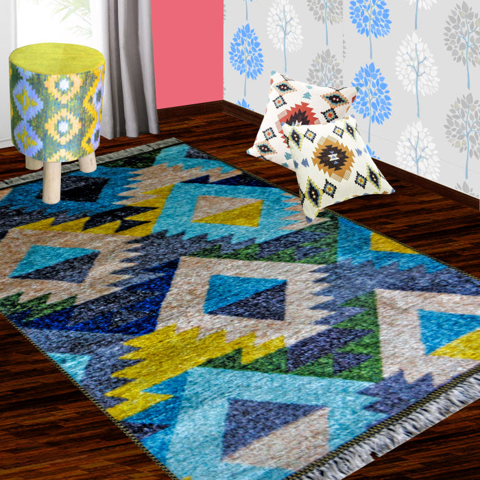 Silk Carpet Geometric Design Premium Living Room Rug -Avioni