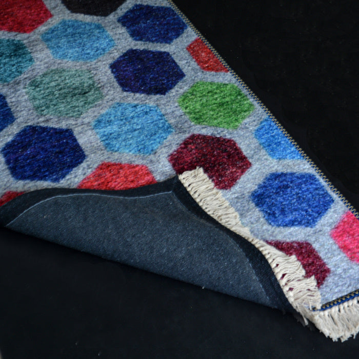Silk Carpet Modern Design Collection Multicolour Abstract – Living Room Rug – 3×5 Feet (90 x 150 cms)-Avioni