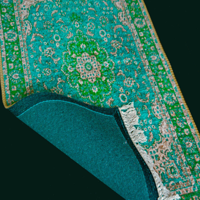 Silk Carpet Persian Design Collection Green – Living Room Rug-Avioni