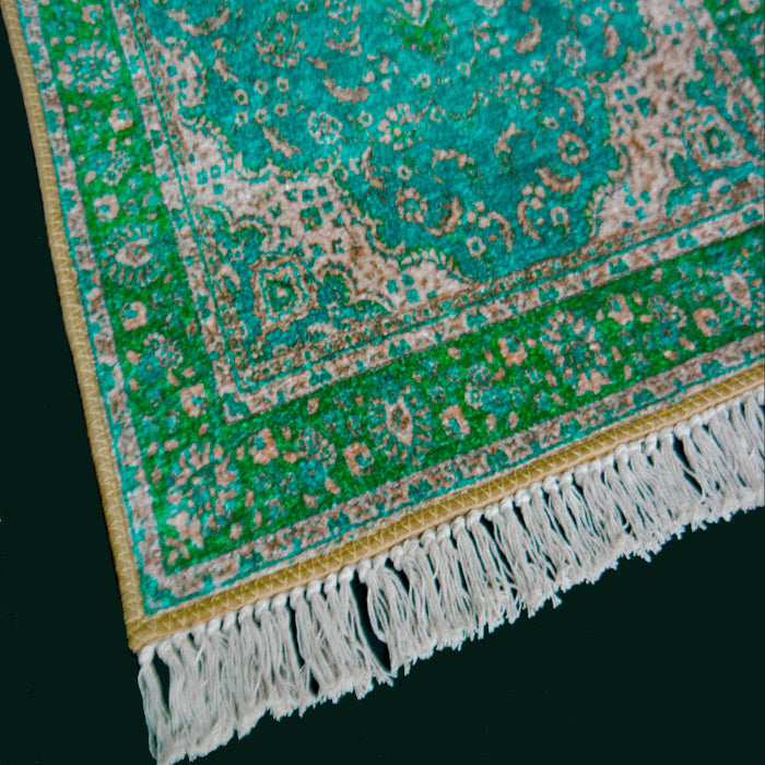 Silk Carpet Persian Design Collection Green – Living Room Rug-Avioni