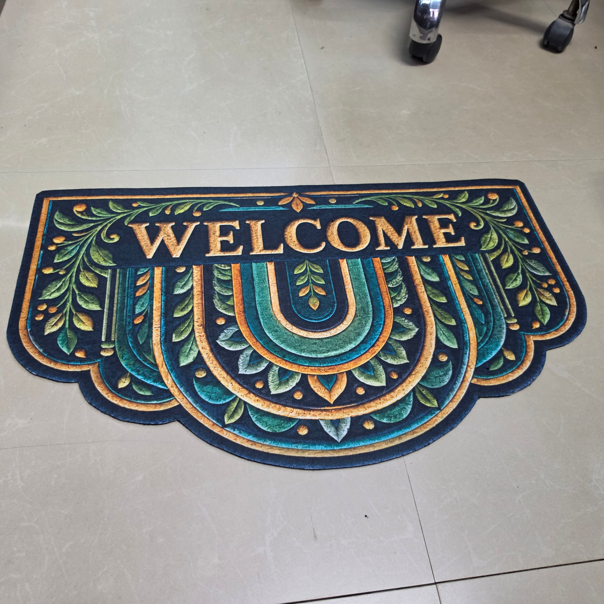 Avioni Home Welcome Floormat Collection | Premium Royal Arch Scalloped Welcome Door Mat | Set of 2 or 3 | High Wear Resistance, 4mm Profile & Silicone Anti-Slip Backing | 45 × 75 cm