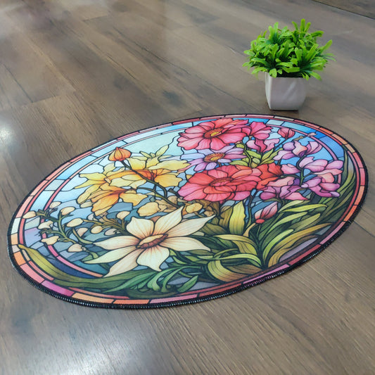 Avioni Oasis Collection |Anti-Slip, Washable, Premium Floral Print | Floor Mat/Bath Mat |  Bath Mats-40x60 cms (Set of 3 Pieces) (Copy)