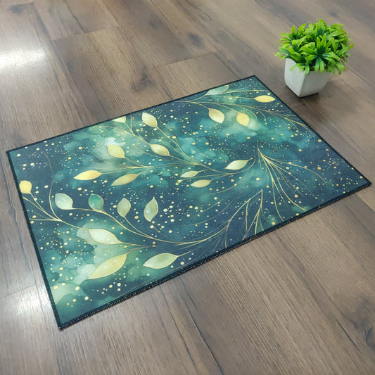 Avioni Oasis Collection |Anti-Slip, Washable, Premium Rectangular Floral Print | Floor Mat/Bath Mat |  Bath Mats-40x60 cms (Set of 3 Pieces)