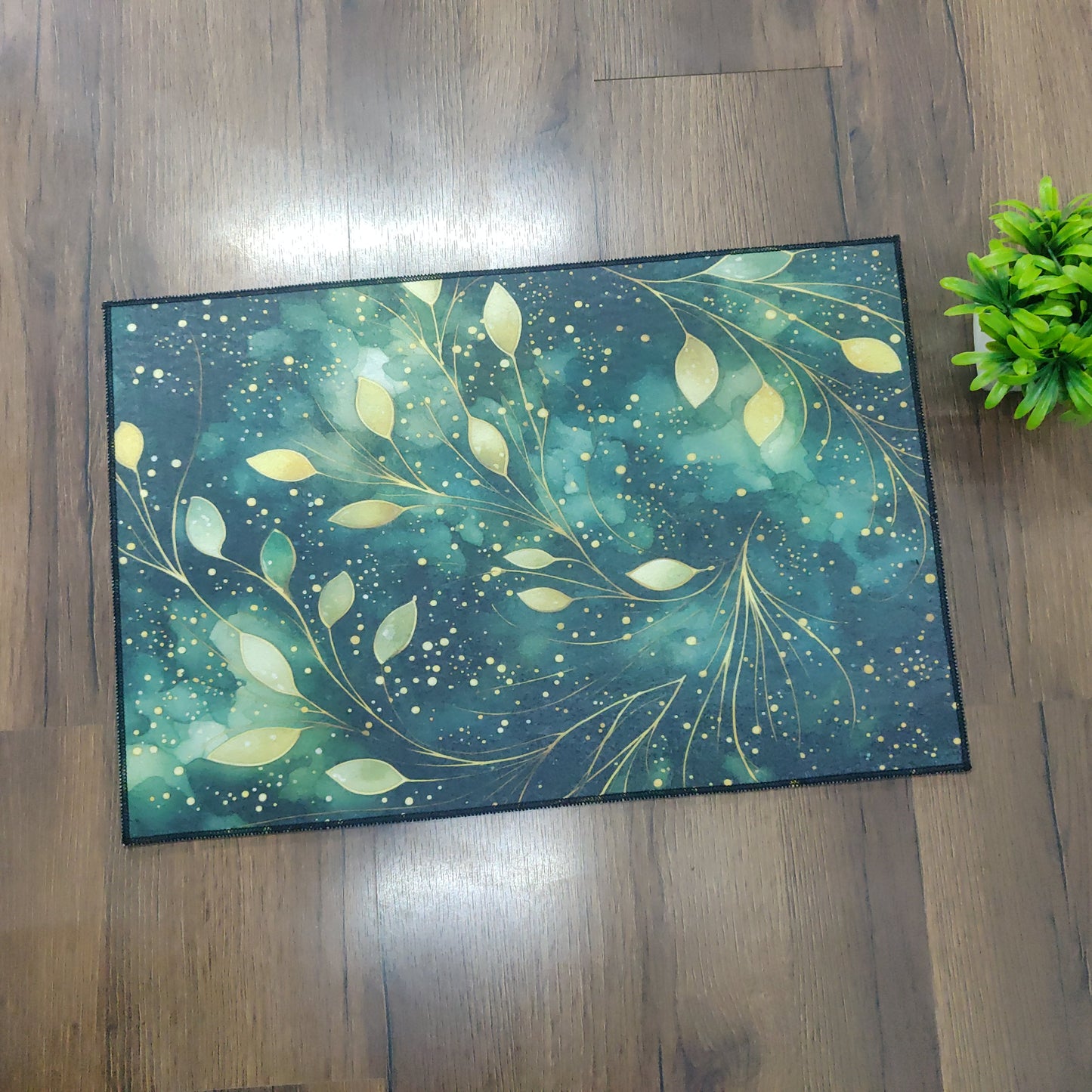 Avioni Oasis Collection |Anti-Slip, Washable, Premium Rectangular Floral Print | Floor Mat/Bath Mat |  Bath Mats-40x60 cms (Set of 3 Pieces)