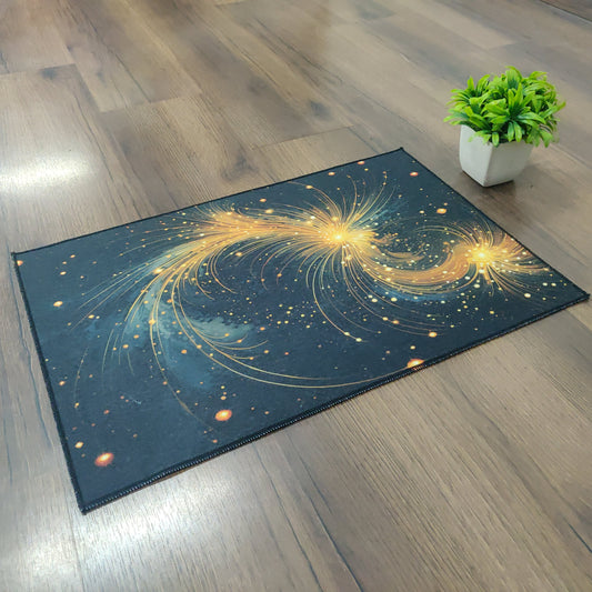 Avioni Oasis Collection |Anti-Slip, Washable, Premium Rectangular Galaxy Print | Floor Mat/Bath Mat |  Bath Mats-40x60 cms (Set of 3 Pieces)