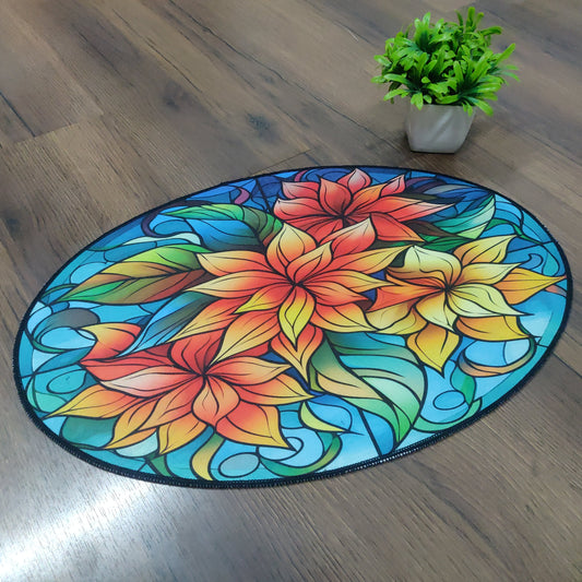 Avioni Oasis Collection |Anti-Slip, Washable, Premium Floral Print | Floor Mat/Bath Mat |  Bath Mats-40x60 cms (Set of 3 Pieces)