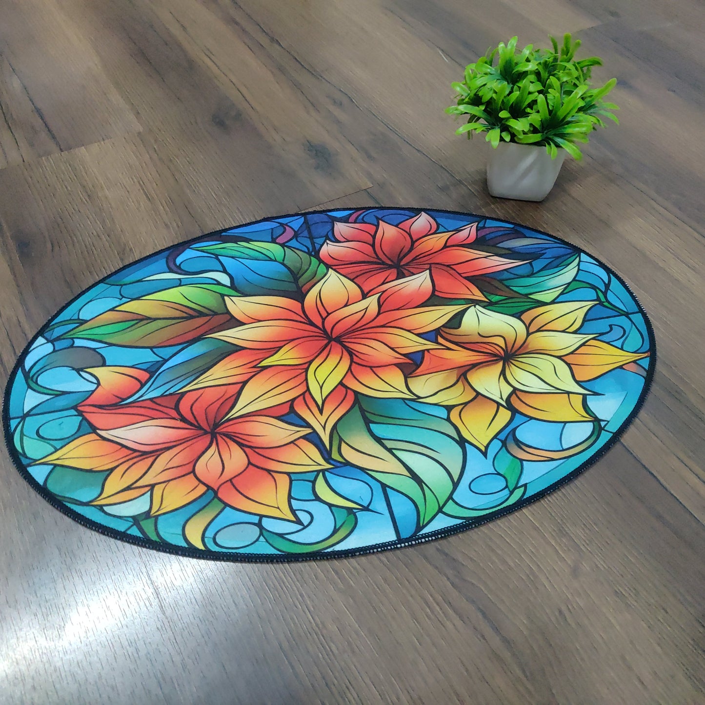 Avioni Oasis Collection |Anti-Slip, Washable, Premium Floral Print | Floor Mat/Bath Mat |  Bath Mats-40x60 cms (Set of 3 Pieces)